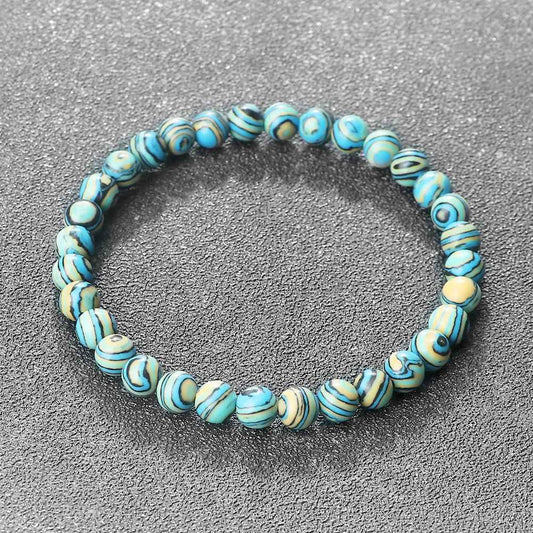 Julieta - Blauwe Malachiet Natuurstenen Armbanden